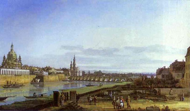Bernardo Bellotto Dresden from the Right Bank of the Elbe above the Augustus Bridge Norge oil painting art
